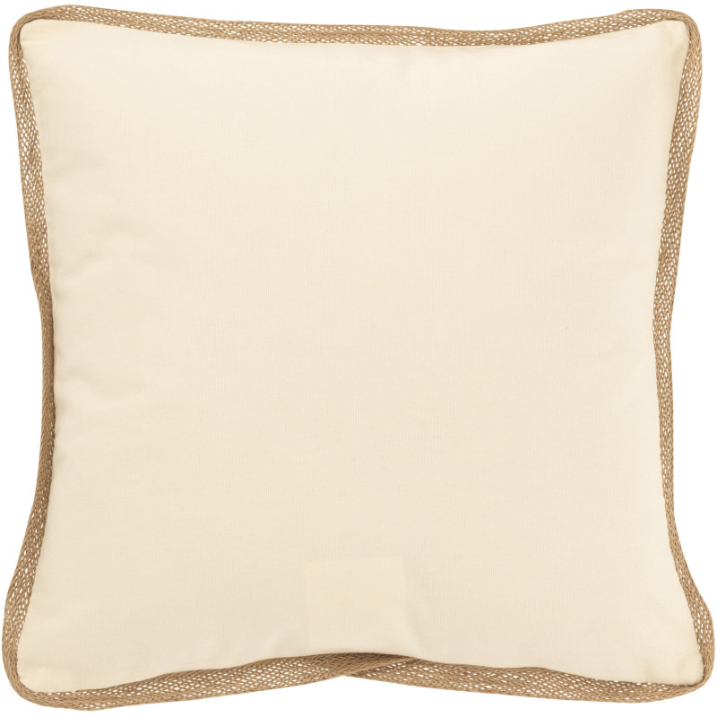 Coussin Palmiers Carré 45x45 en Coton Blanc crème Beige Puni - 3