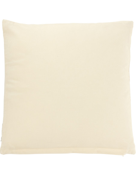 Grand Coussin Coquillage Carré 50x50 en Coton Laine Blanc Kren - 3