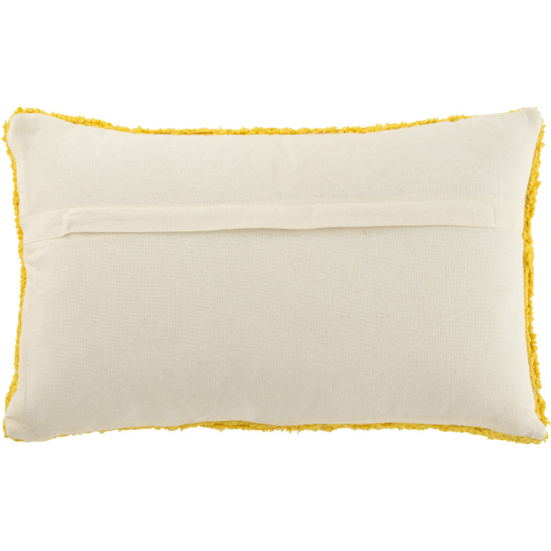 Coussin original Soleil Rectangulaire 50x30 en Coton Jaune Blanc Tufté Zilu - 3