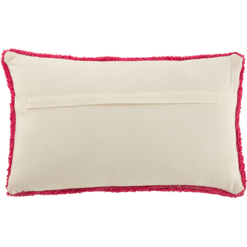 Coussin original Ciao Rectangulaire 50x30 en Coton Rose Blanc Tufté Zilu - 3
