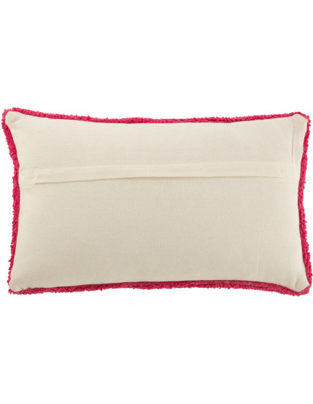 Coussin original Ciao Rectangulaire 50x30 en Coton Rose Blanc Tufté Zilu - 3