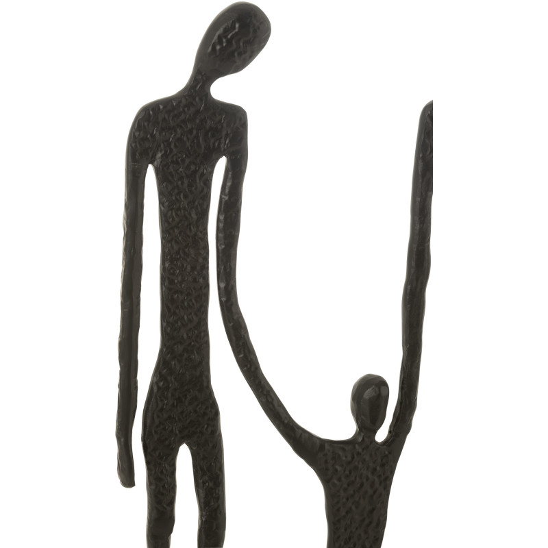 Grande Sculpture abstraite Famille Hauteur 122 cm en Métal Noir Tava - 2