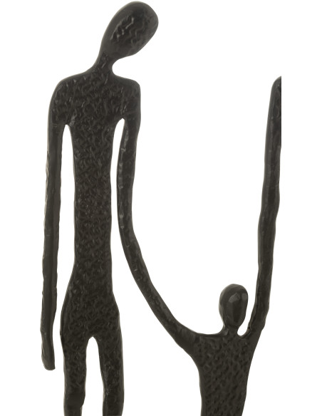 Grande Sculpture abstraite Famille Hauteur 122 cm en Métal Noir Tava - 2