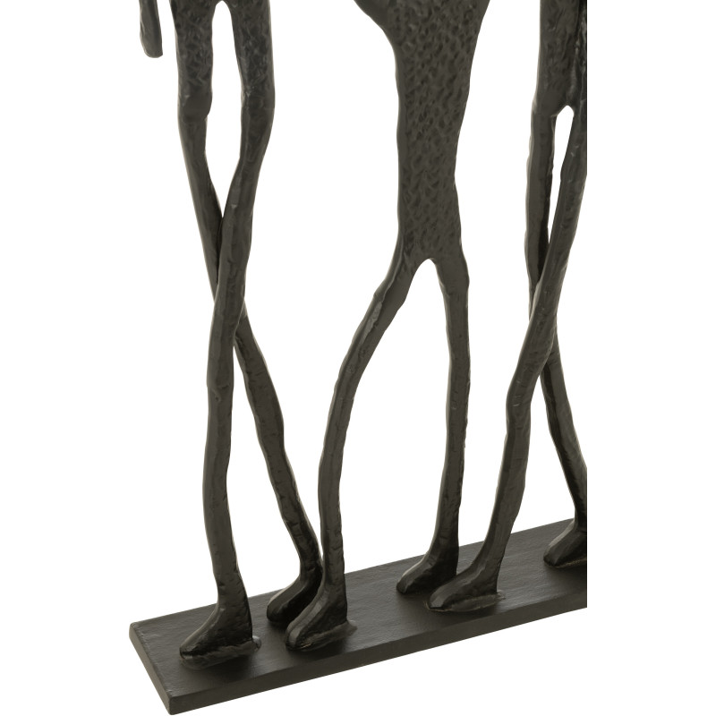 Grande Sculpture abstraite Famille Hauteur 122 cm en Métal Noir Tava - 3