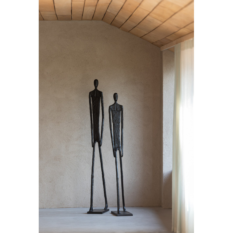 Grandes Sculptures abstraites Personnages en Métal Noir Doro (Lot de 2) - 2