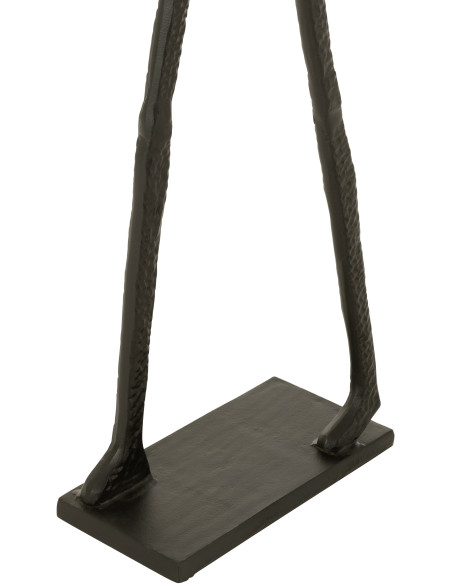 Grandes Sculptures abstraites Personnages en Métal Noir Doro (Lot de 2) - 3