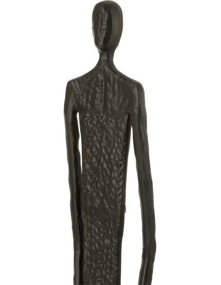 Grandes Sculptures abstraites Personnages en Métal Noir Doro (Lot de 2) - 4