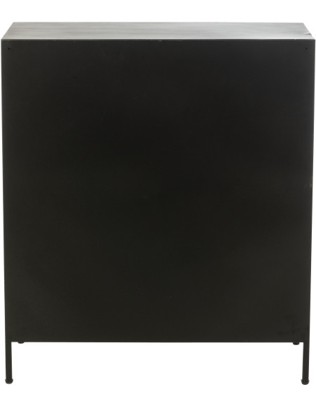 Meuble d'apothicaire vintage 16 tiroirs en Bois Marron Métal Noir Botaniel - 5