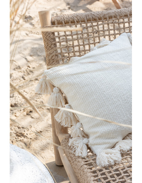 Fauteuil bas bord de mer en Bois de teck Résine synthétique Naturel Vita - 11