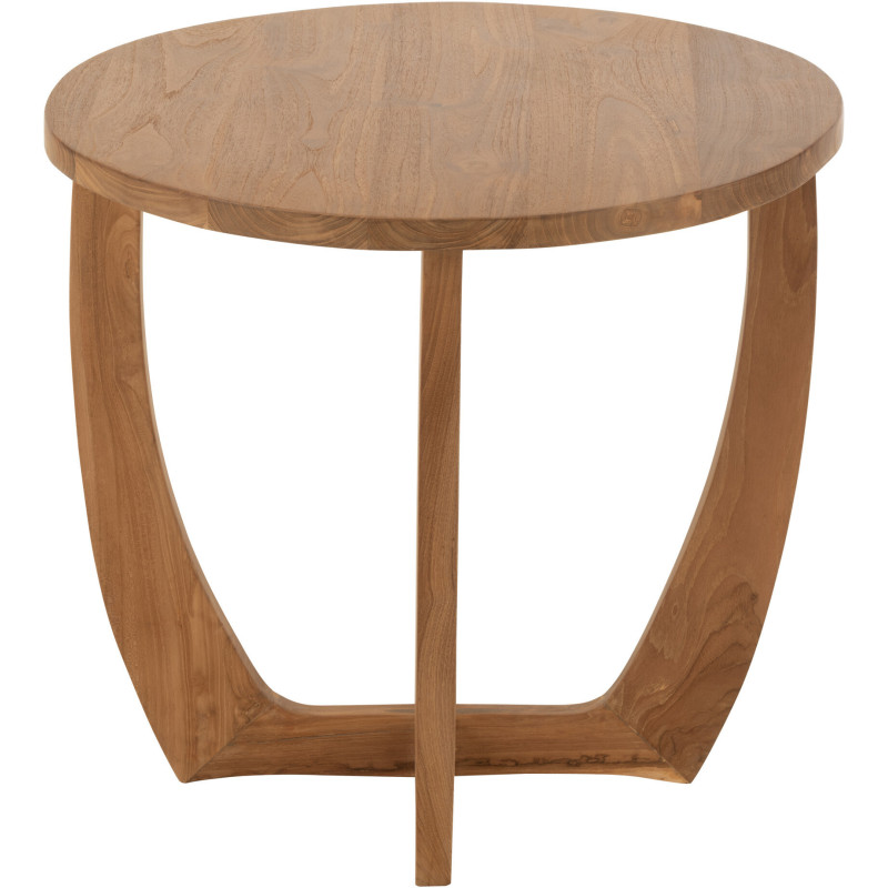 Table d'appoint bord de mer Ronde en Bois de teck Naturel Bruni - 3