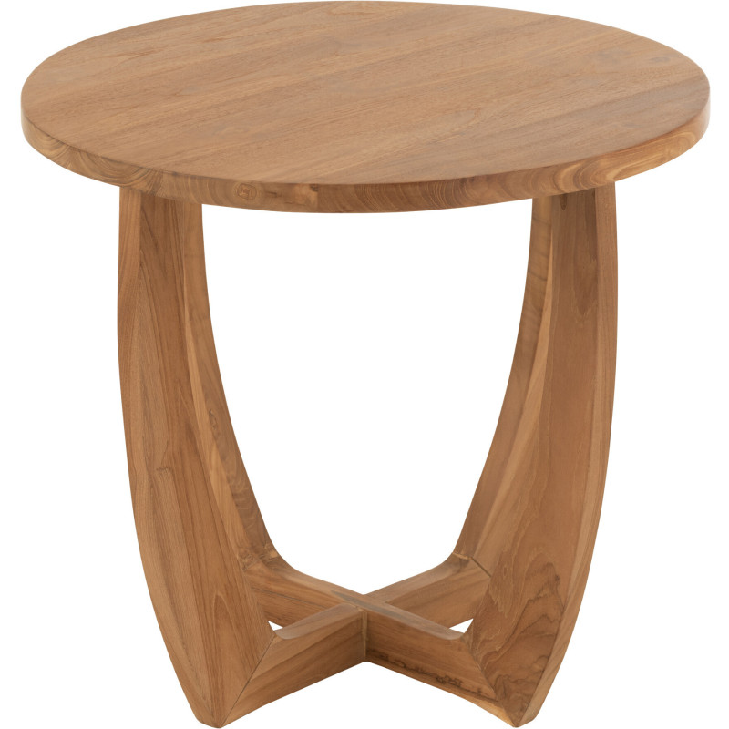 Table d'appoint bord de mer Ronde en Bois de teck Naturel Bruni - 4