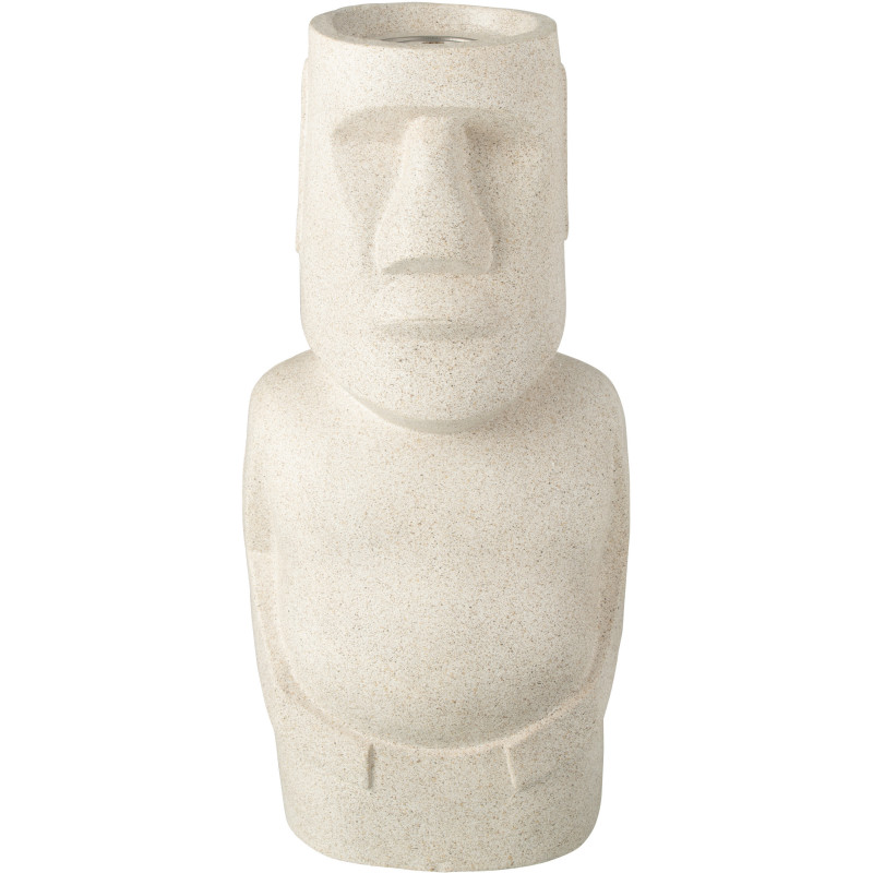 Grande Lampe à huile moderne extérieur Hauteur 60 cm en Ciment Gris Moai - 1