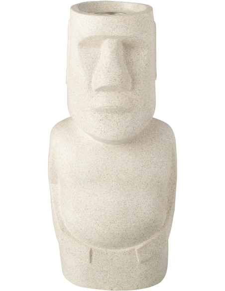 Grande Lampe à huile moderne extérieur Hauteur 60 cm en Ciment Gris Moai - 1