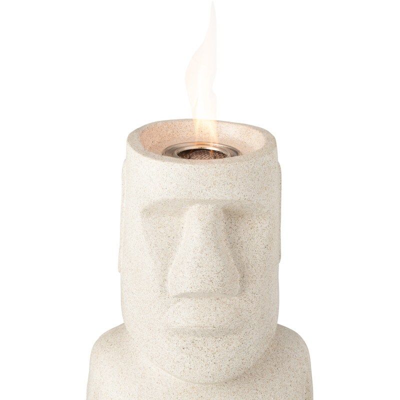 Grande Lampe à huile moderne extérieur Hauteur 60 cm en Ciment Gris Moai - 3