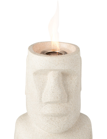 Grande Lampe à huile moderne extérieur Hauteur 60 cm en Ciment Gris Moai - 3