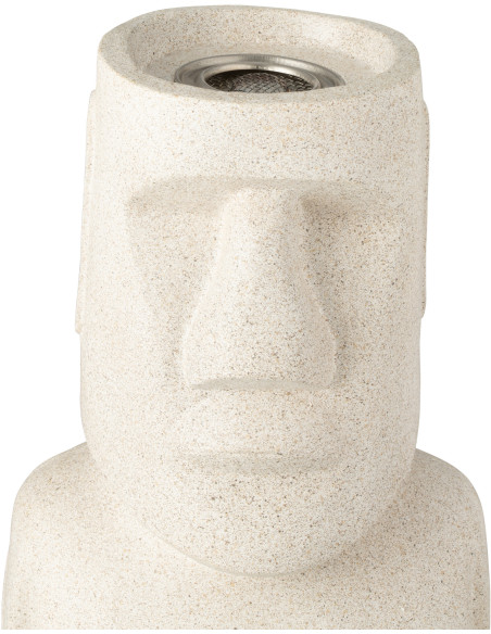 Grande Lampe à huile moderne extérieur Hauteur 60 cm en Ciment Gris Moai - 4