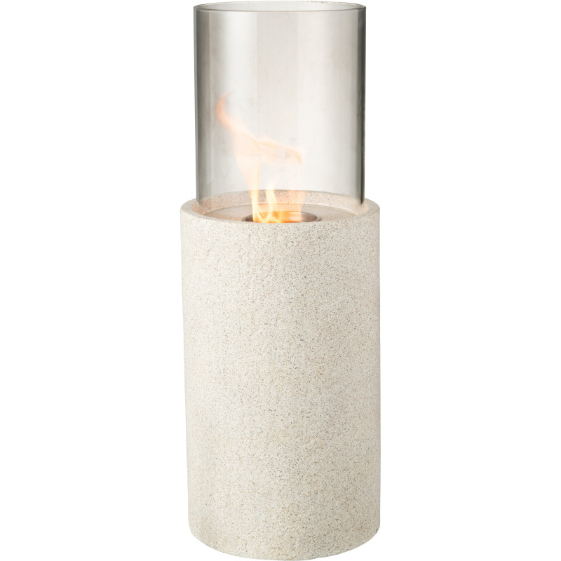 Grande Lampe à huile moderne extérieur Hauteur 65 cm en Ciment Gris Verre Transparent Niro - 3