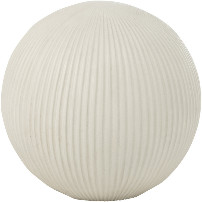 Grande Décoration de jardin Balle 31 cm en Argile Blanc Kiry - 1