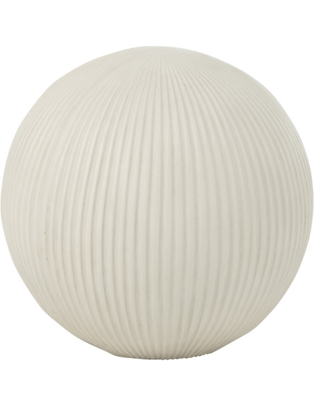 Grande Décoration de jardin Balle 31 cm en Argile Blanc Kiry - 1