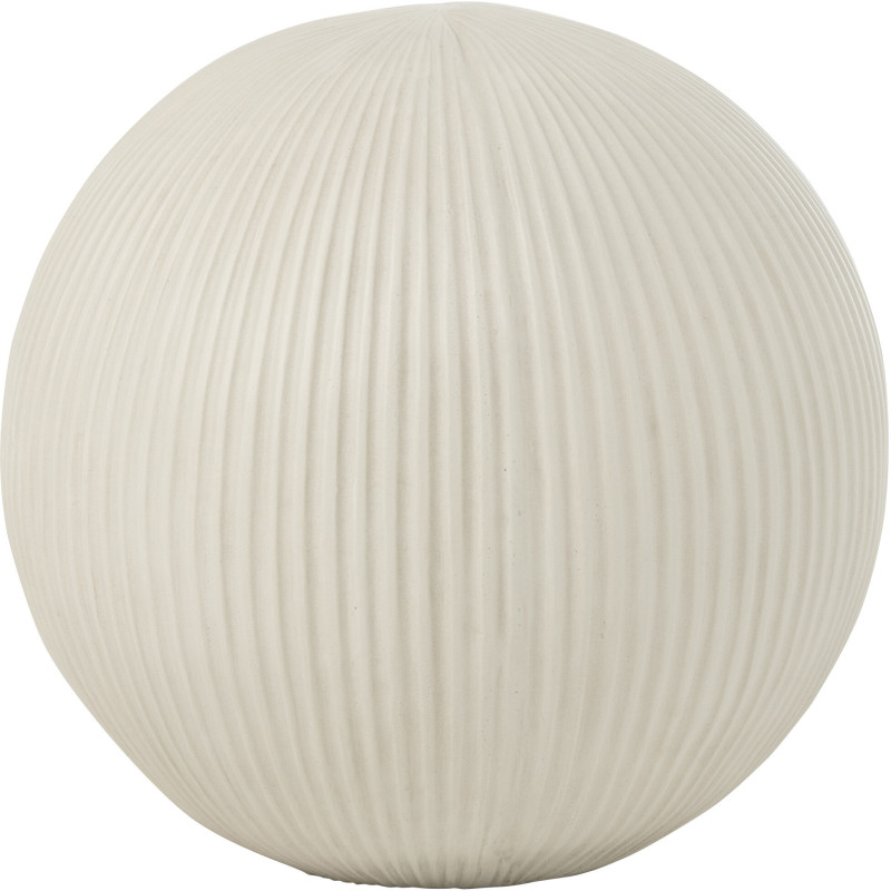 Grande Décoration de jardin Balle 39 cm en Argile Blanc Kiry - 1