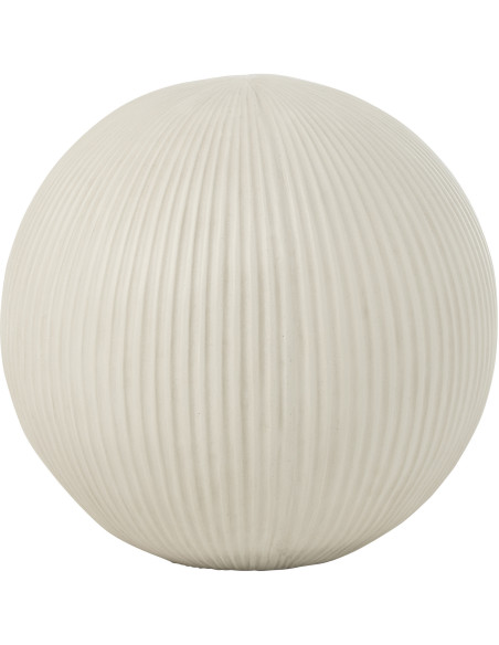 Grande Décoration de jardin Balle 39 cm en Argile Blanc Kiry - 1