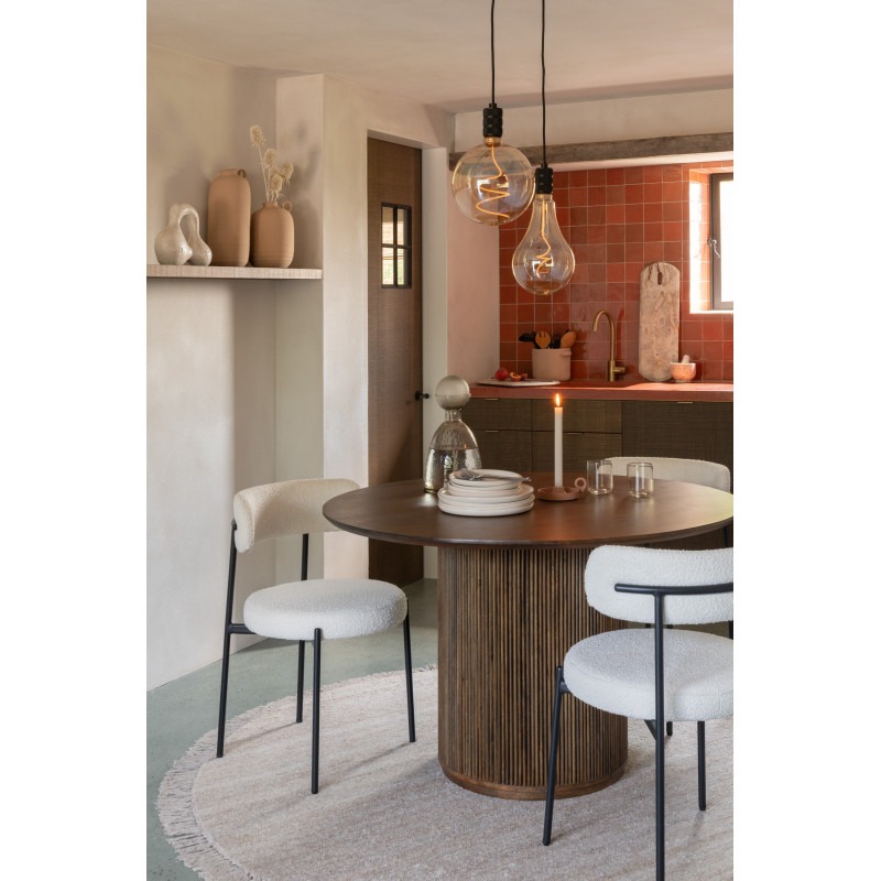 Bouteille décorative moderne Hauteur 34 cm en Verre Gris greige Yoko - 2