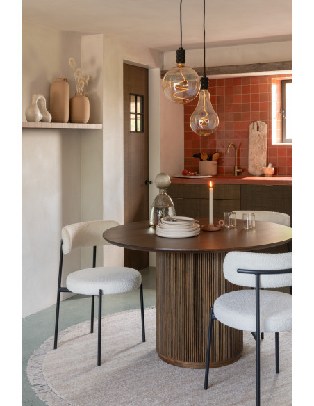 Bouteille décorative moderne Hauteur 34 cm en Verre Gris greige Yoko - 2