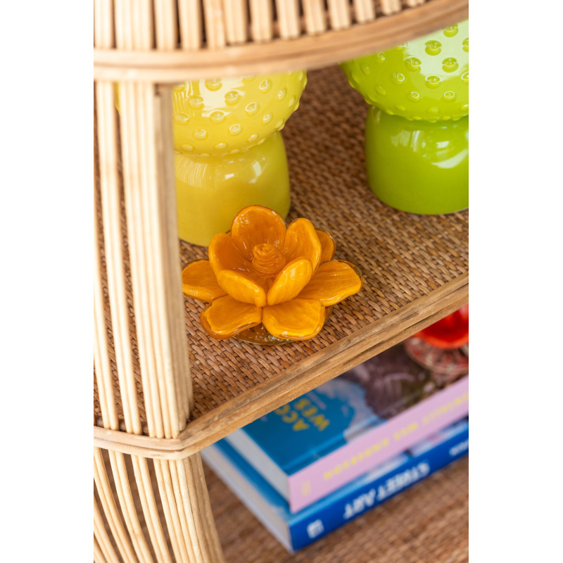 Fleurs déco mexicaines 12 cm en Verre Rouge Jaune Orange Firi (Lot de 3) - 2