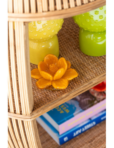 Fleurs déco mexicaines 12 cm en Verre Rouge Jaune Orange Firi (Lot de 3) - 2