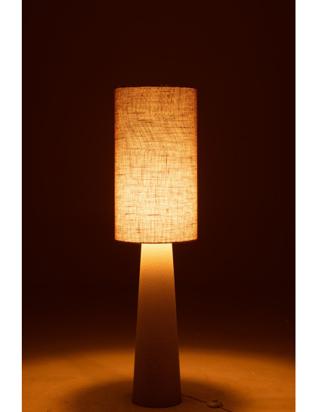 Lampadaire minimaliste Hauteur 150 cm en Fibre de verre Jute Naturel Ava