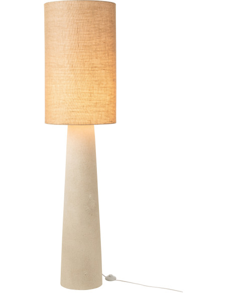 Grand Lampadaire minimaliste Hauteur 168 cm en Fibre de verre Jute Naturel Ava