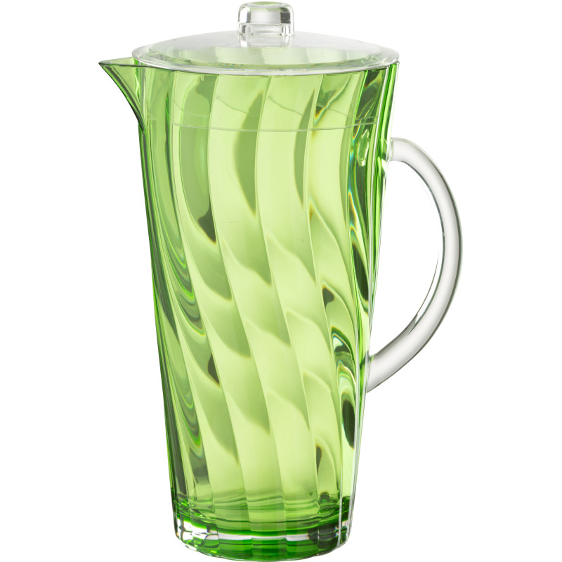 Grande Carafe moderne avec couvercle 2,3 Litres en Plastique réutilisable Vert Wavya - 1