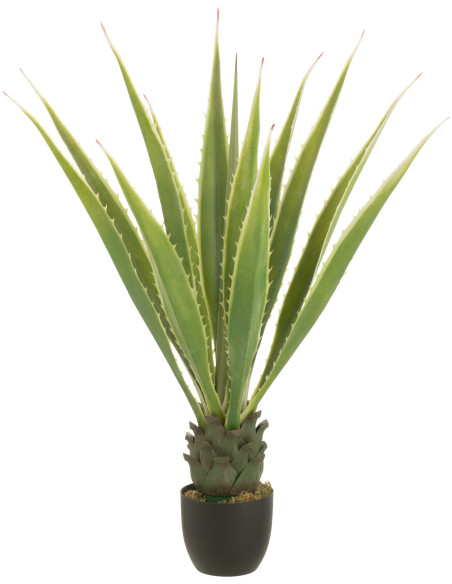 Plante artificielle réaliste Agave Hauteur 115 cm en Plastique Vert - 1