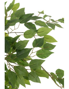 Grande Plante artificielle réaliste Ficus Hauteur 150 cm en Plastique Vert - 2
