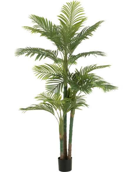Grand Arbre artificiel réaliste Palmier Hauteur 180 cm en Plastique Vert - 1