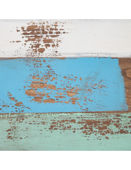 Bureau 2 niches en Bois de mindi Bleu Marron Métal Noir Malak - 6