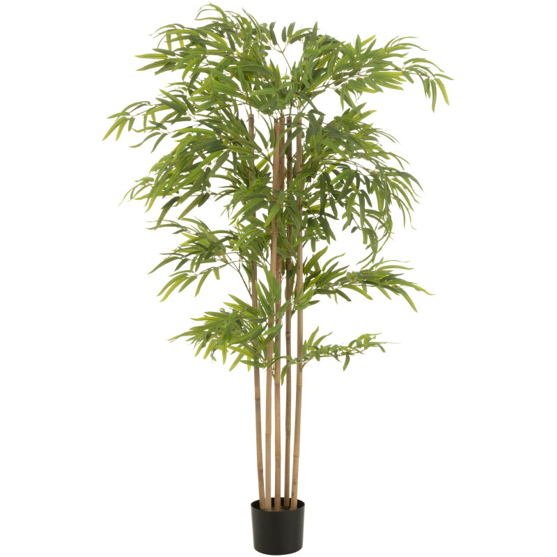 Grande Plante artificielle réaliste Bambou Hauteur 150 cm en Plastique Vert - 1