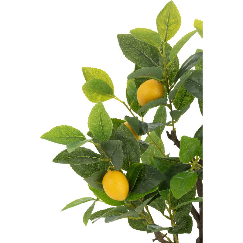 Arbre artificiel réaliste Citronnier Hauteur 60 cm en Plastique Vert Jaune - 2