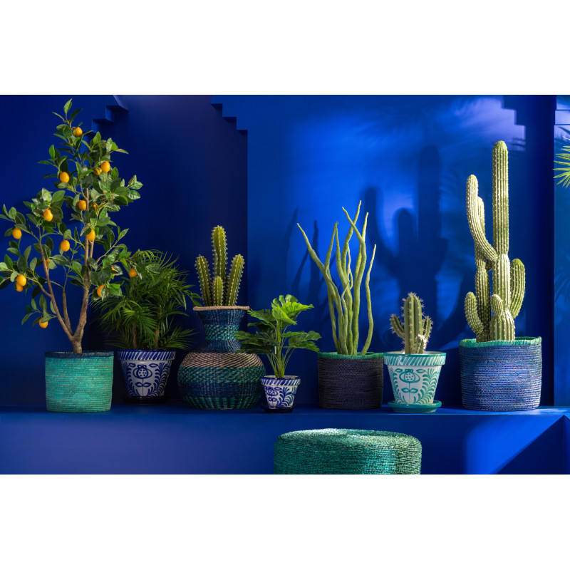 Grand Arbre artificiel réaliste Citronnier Hauteur 130 cm en Plastique Vert Jaune - 2