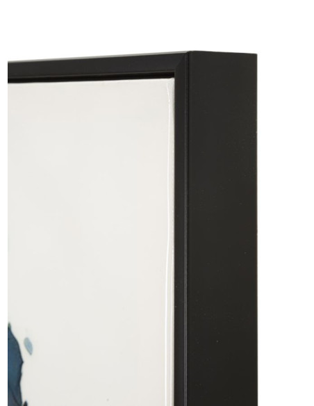 Toile murale peinte carrée Femme africaine 82x82 Cadre noir Altea A 