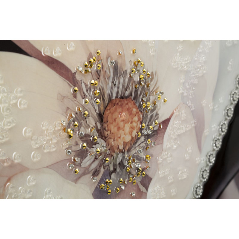 Toile murale peinte Femme avec chapeau 62x92 Cadre doré Wien B 