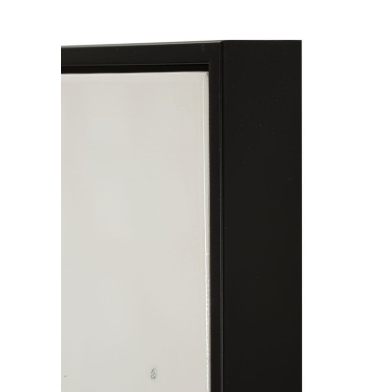 Toile murale peinte carrée Femme africaine 82x82 Cadre noir Altea B 