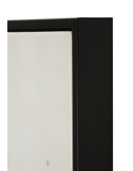 Toile murale peinte carrée Femme africaine 82x82 Cadre noir Altea B 