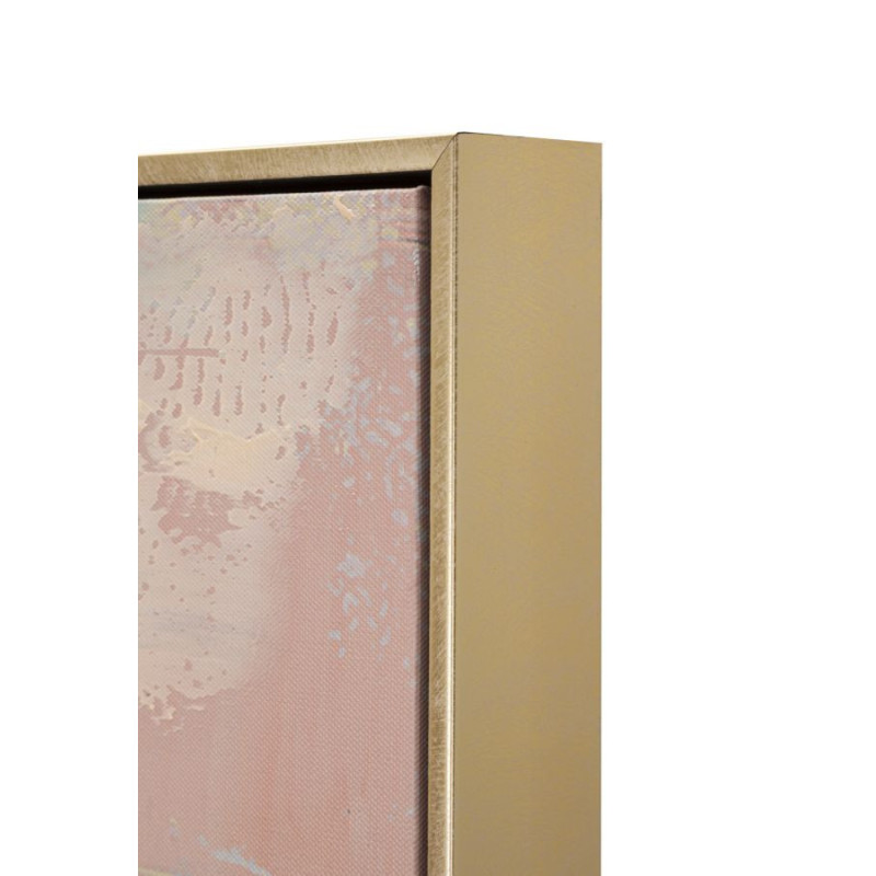 Grande Toile murale peinte Léopard anthropomorphe 82x122 Cadre doré King 