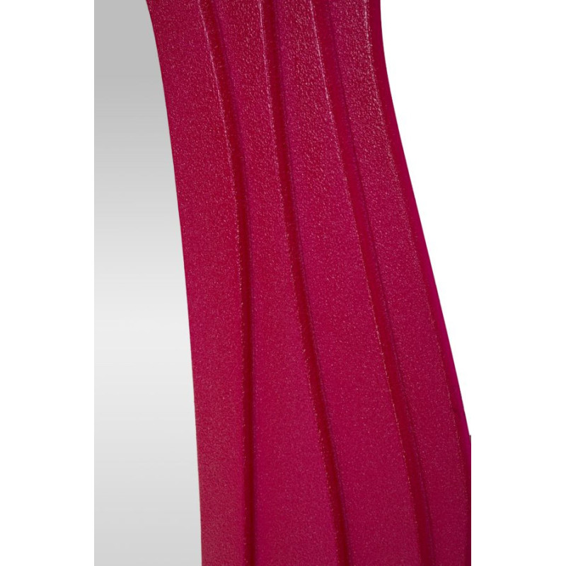 Grand Miroir mural Irrégulier 90x165 en Bois Rose fuchsia Dafne 