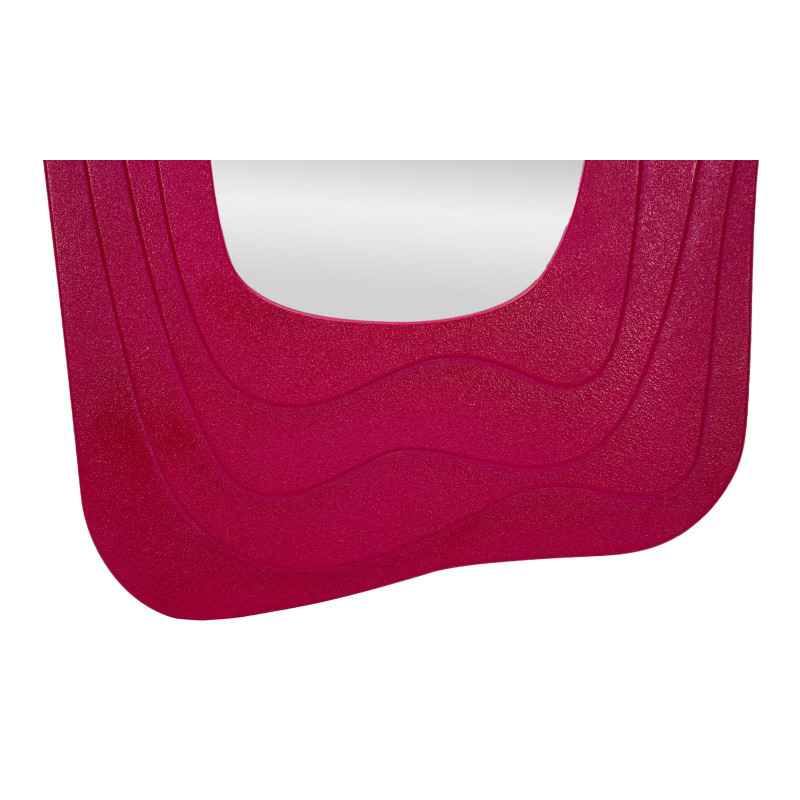 Grand Miroir mural Irrégulier 90x165 en Bois Rose fuchsia Dafne 