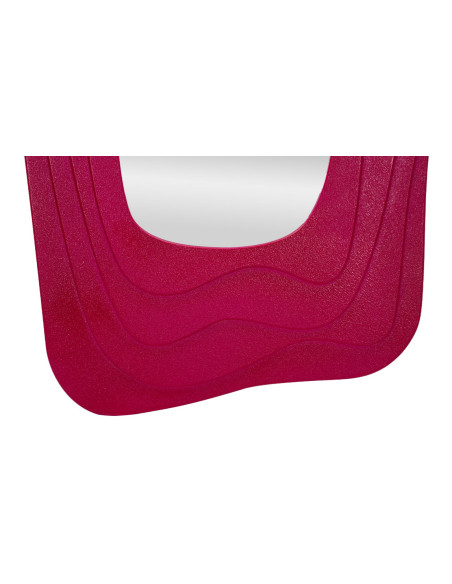 Grand Miroir mural Irrégulier 90x165 en Bois Rose fuchsia Dafne 