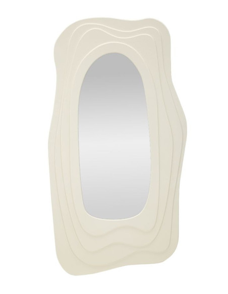 Grand Miroir mural Irrégulier 90x165 en Bois Blanc Dafne 