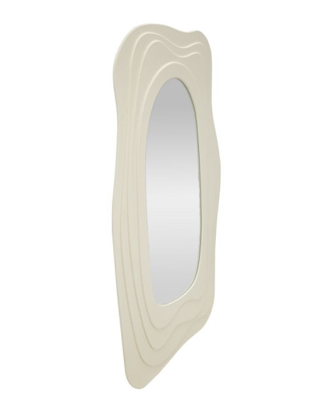 Grand Miroir mural Irrégulier 90x165 en Bois Blanc Dafne 