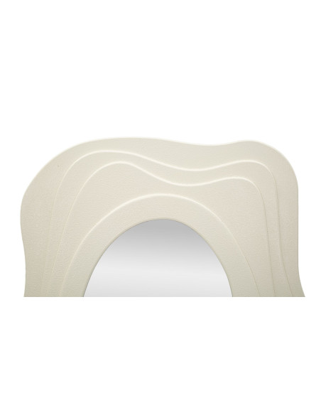 Grand Miroir mural Irrégulier 90x165 en Bois Blanc Dafne 